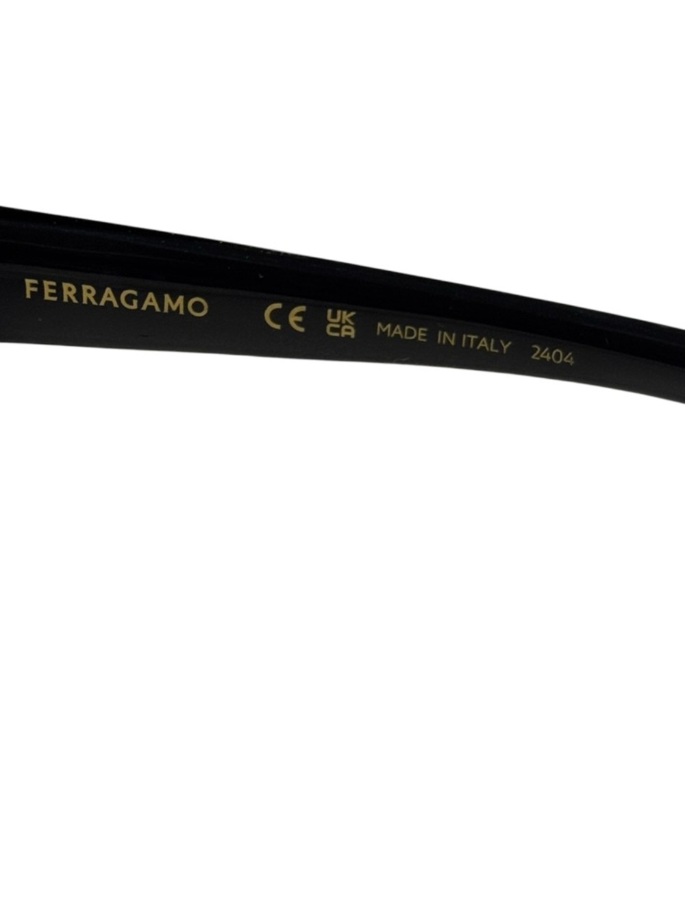 Salvatore Ferragamo SF2013S Black Gold Square Brown Lens 52 mm Sunglasses NIB - Picture 8 of 15